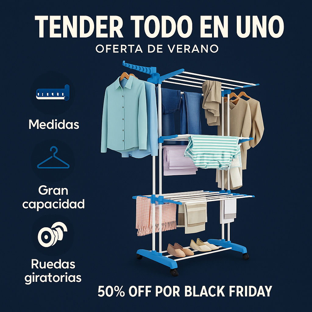 TENDER VERTICAL TODO EN UNO | 3 NIVELES + ENVIO GRATIS