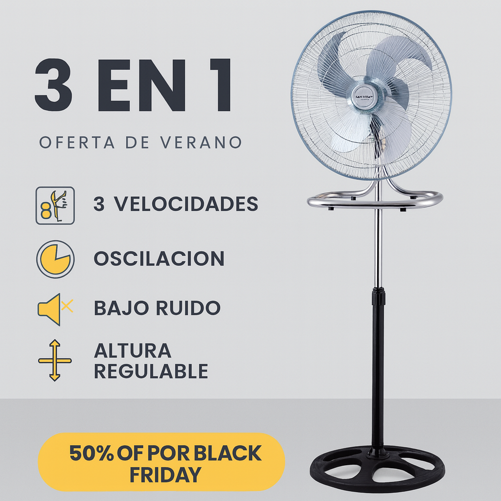 PROMO VERANO | VENTILADOR 3 EN 1